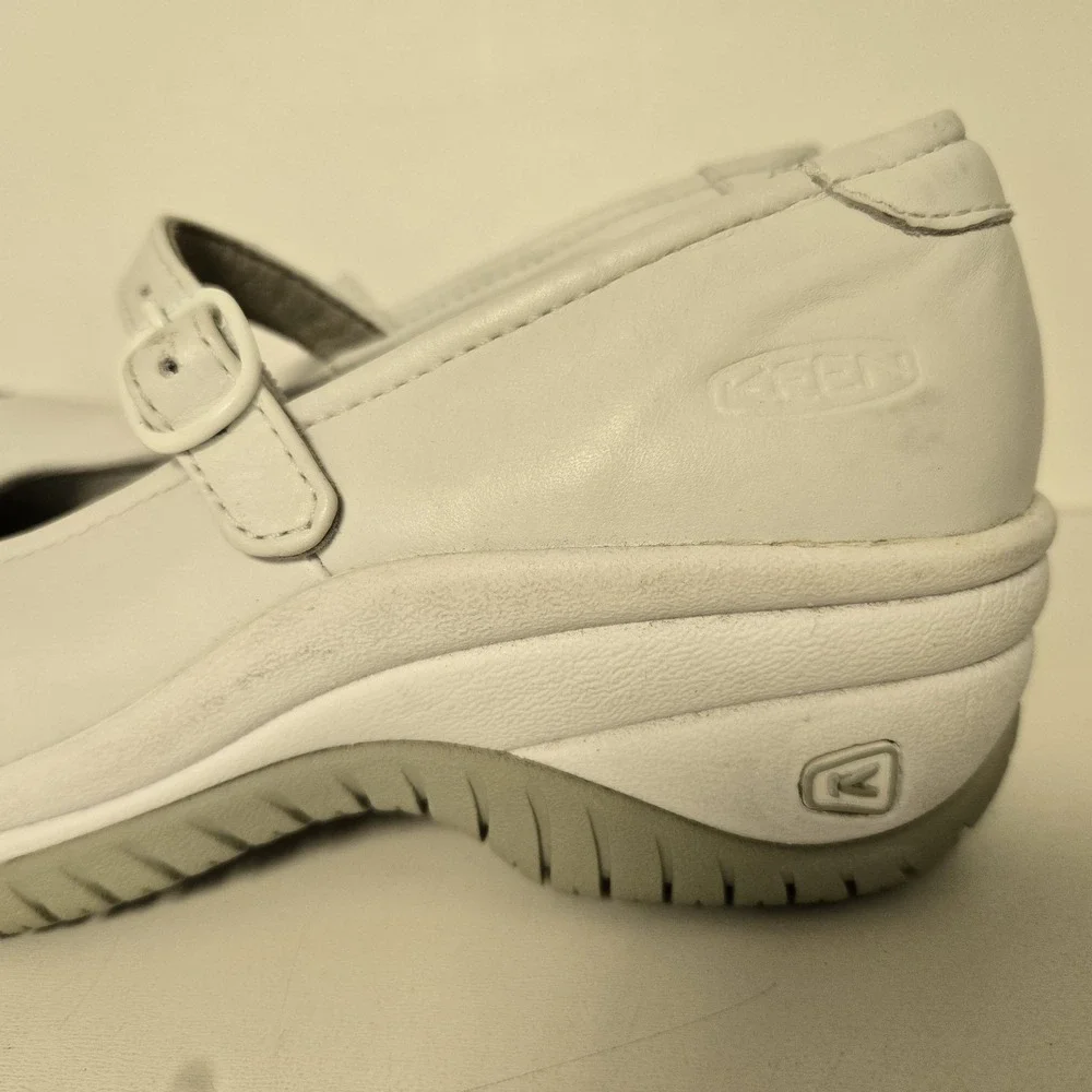 Keen Womens Size 6M Ivory Ecru Mary Jane Leather Loafer Shoes Utility PTC MJ II